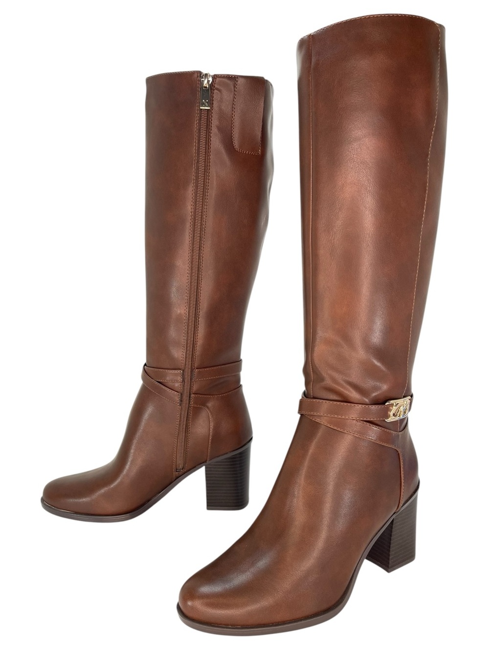 Naturalizer Jane Brown Faux Leather Knee High Womens Boots Size 9.5M - Picture 8 of 12